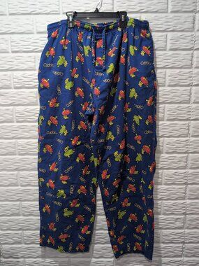 Vintage 2001 Hasbro Cootie Brand Cootie Game Lounge Pants Size XL Blue Red Green